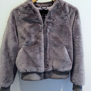New without tags BR faux fur Bomber Jaclet